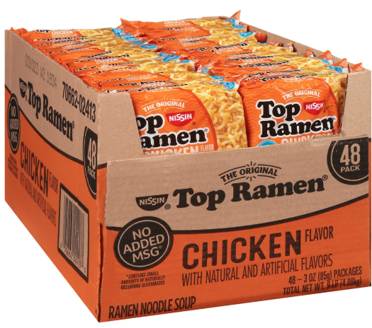 Nissin Top Ramen Chicken 3 oz 48 Count 3 oz